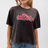 Utah Oversized Tee, Charcoal - Utes