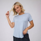 Basic Tee, Dusty Blue
