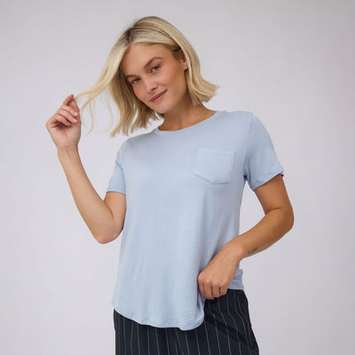 Basic Tee, Dusty Blue
