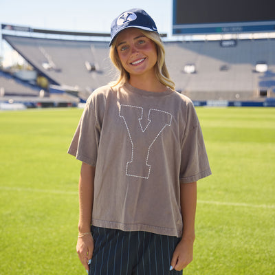 BYU Perfect Oversized Tee, Brown - Y