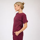 Boss Tee, Burgundy Gingham