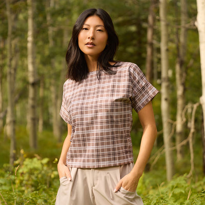 Boss Tee, Toffee Plaid