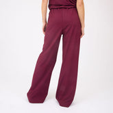 Slip On Trouser, Burgundy Gingham