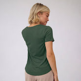 Basic V Neck Tee, Olive