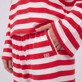 Slip On Jersey Trouser, Red Stripe