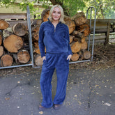 Canyon Fleece Slip On Trouser, Navy