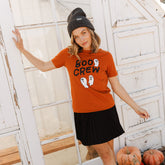 Boyfriend Tee, Burnt Orange Boo Crew