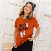 Boyfriend Tee, Burnt Orange Boo Crew