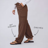 Drawcord Cargo Pants, Coffee
