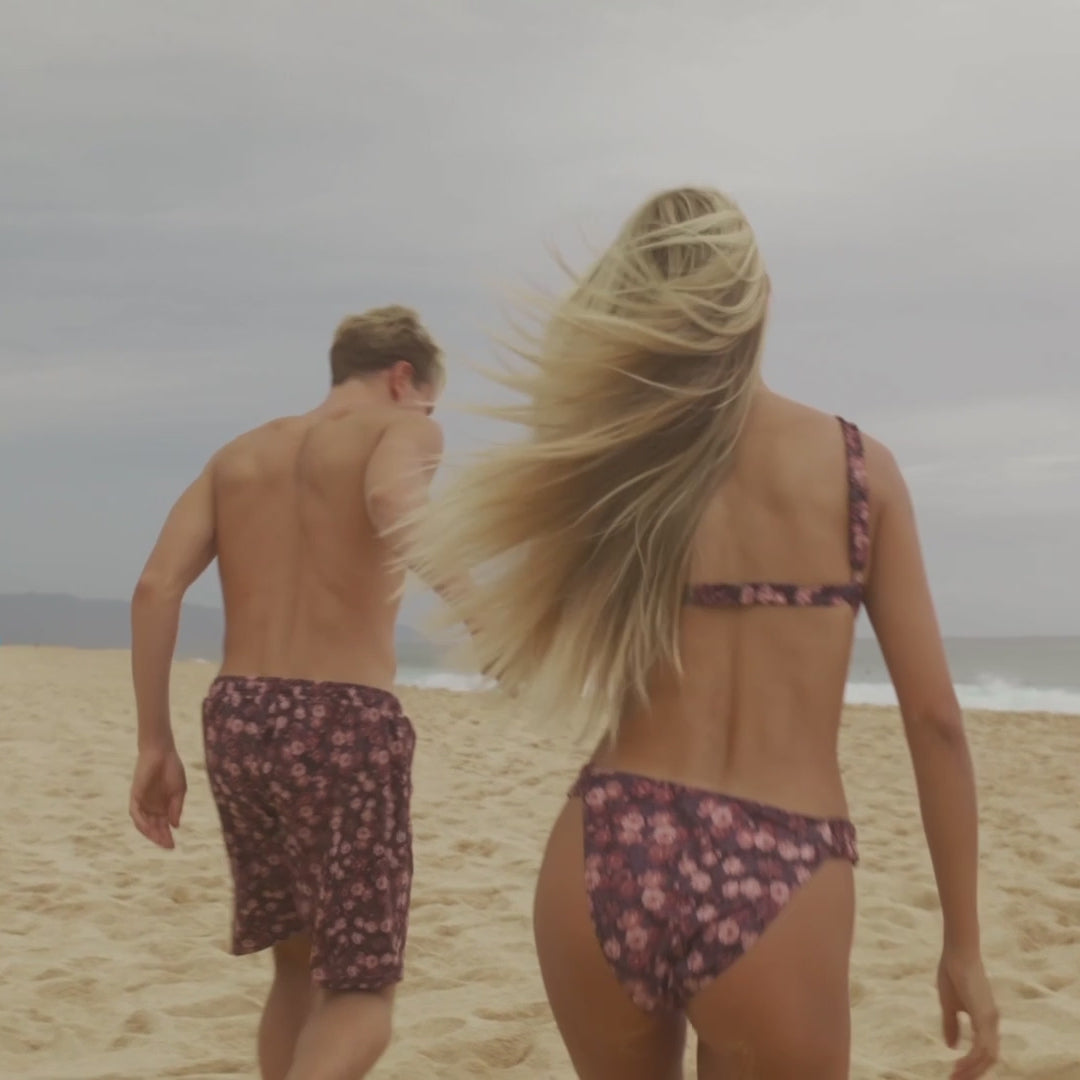 Wind and Sea Shorts, Walnut Micro Floral - Albion Fit