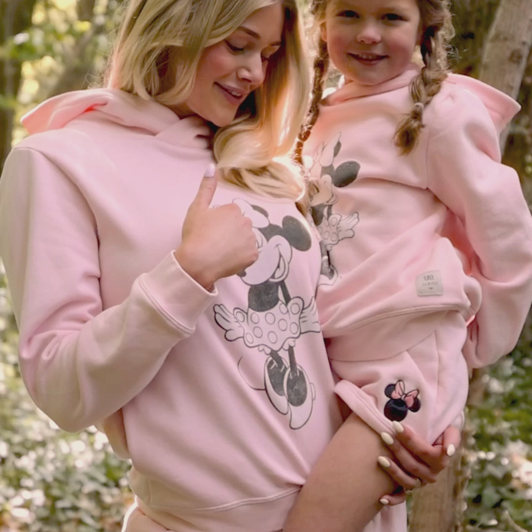 Mini Disney Minnie Mouse Boyfriend Hoodie, Pink