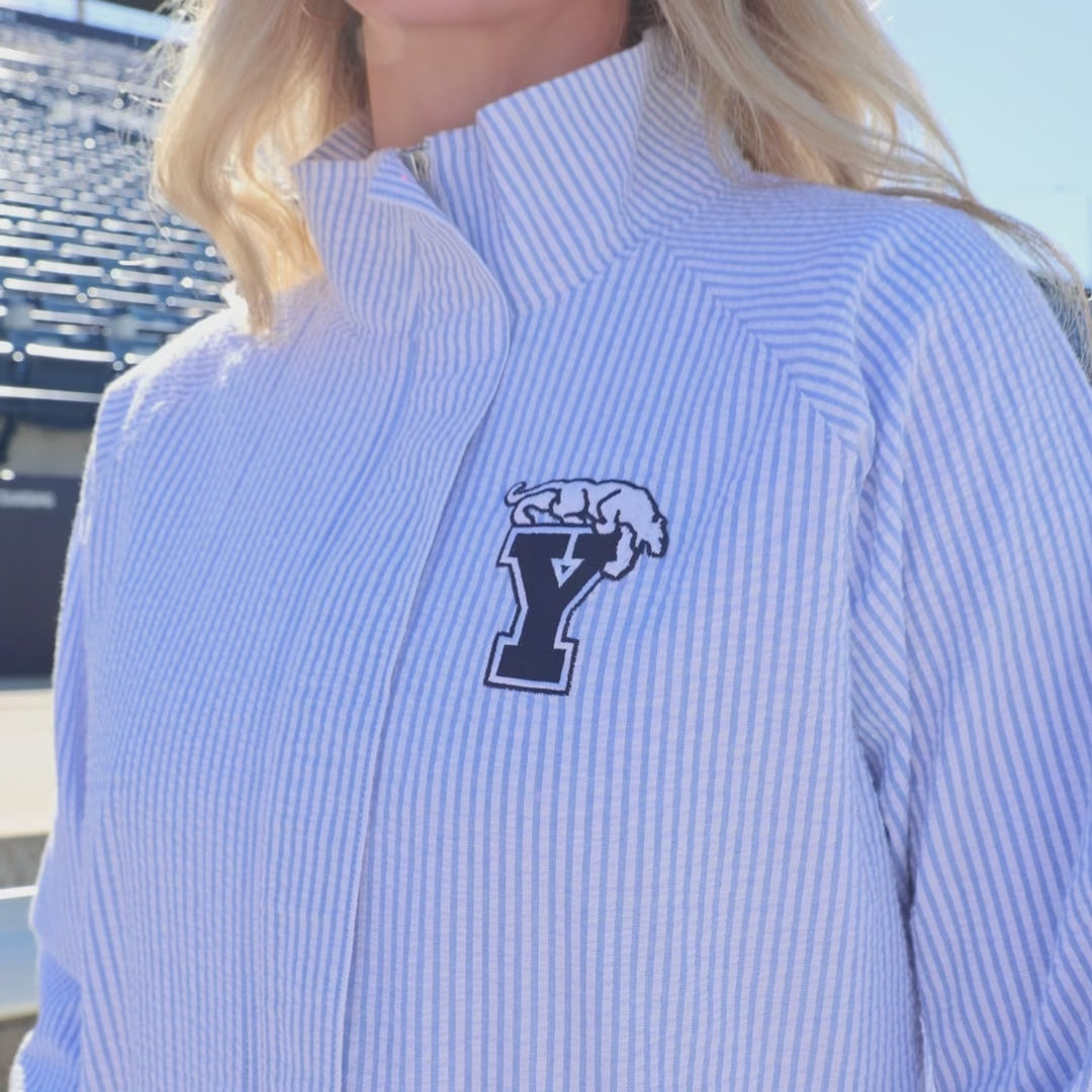 BYU Striped Collar Zip-Up Jacket