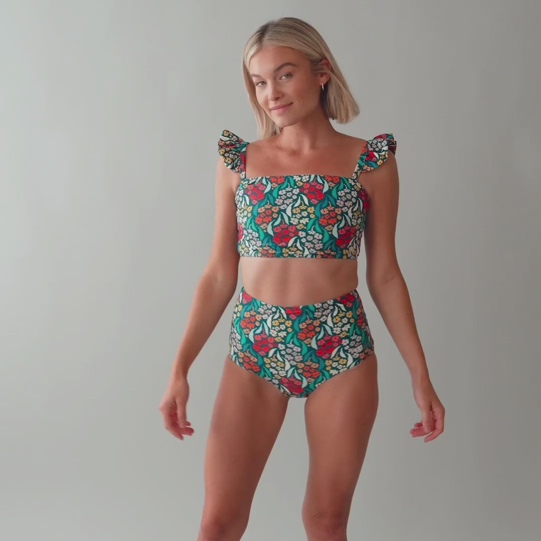 Costa Floral High-Waisted Bottoms