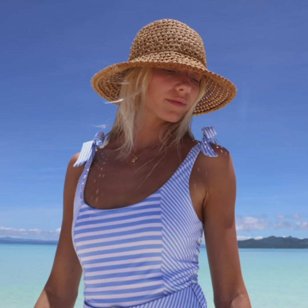 The Dipper One-Piece, Sand Bar Blue