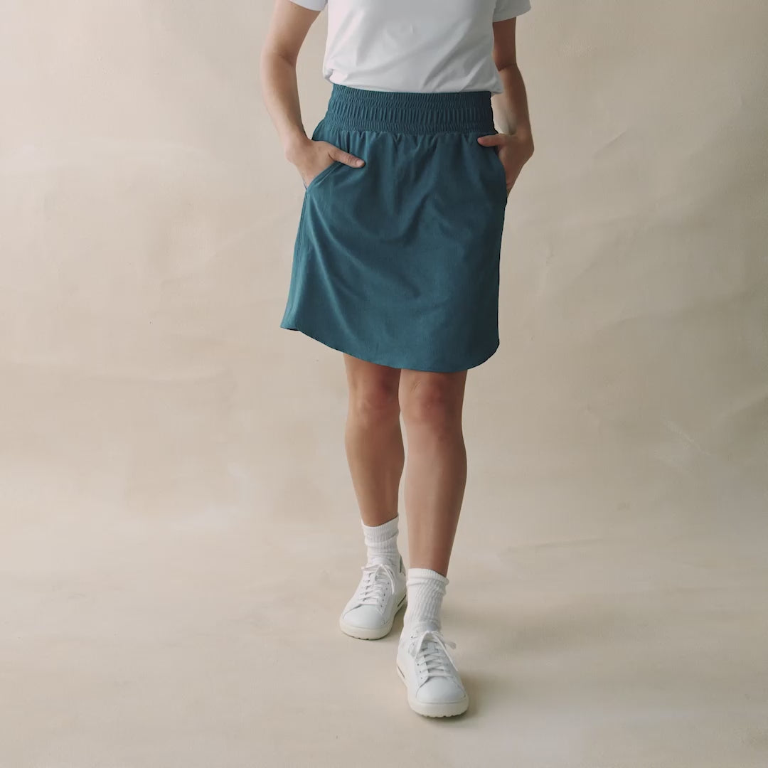 Club Skirt, Dark Chambray