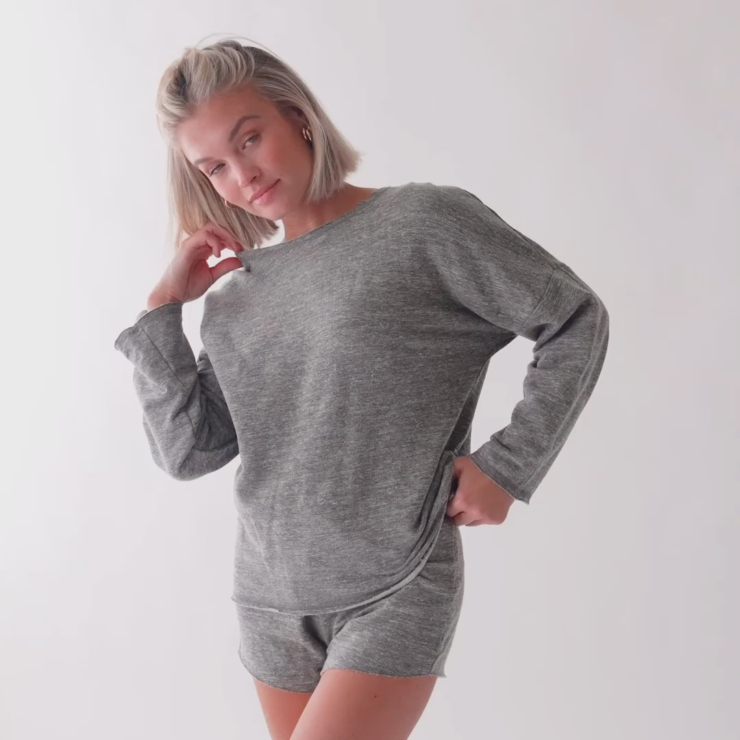 Cottage Pullover, Heather Grey