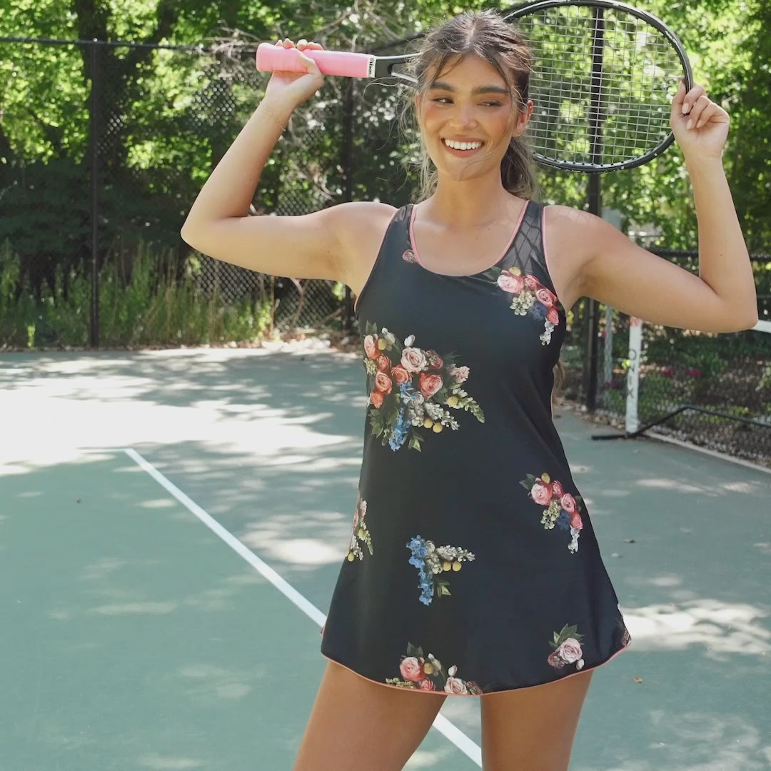 Tennis Dress, Rose Black - Albion Fit