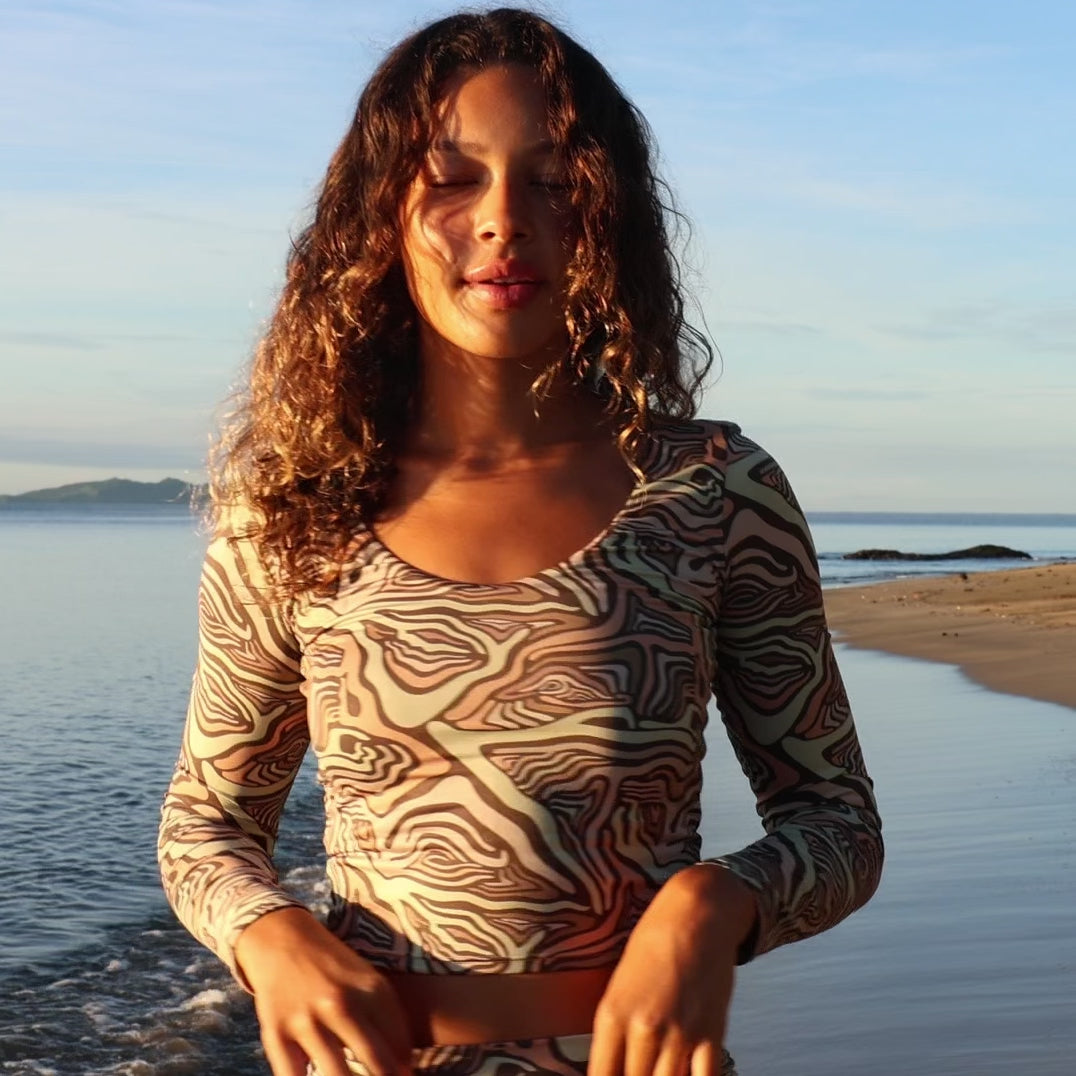 Jess Swim Top 2.0, Desert Camo