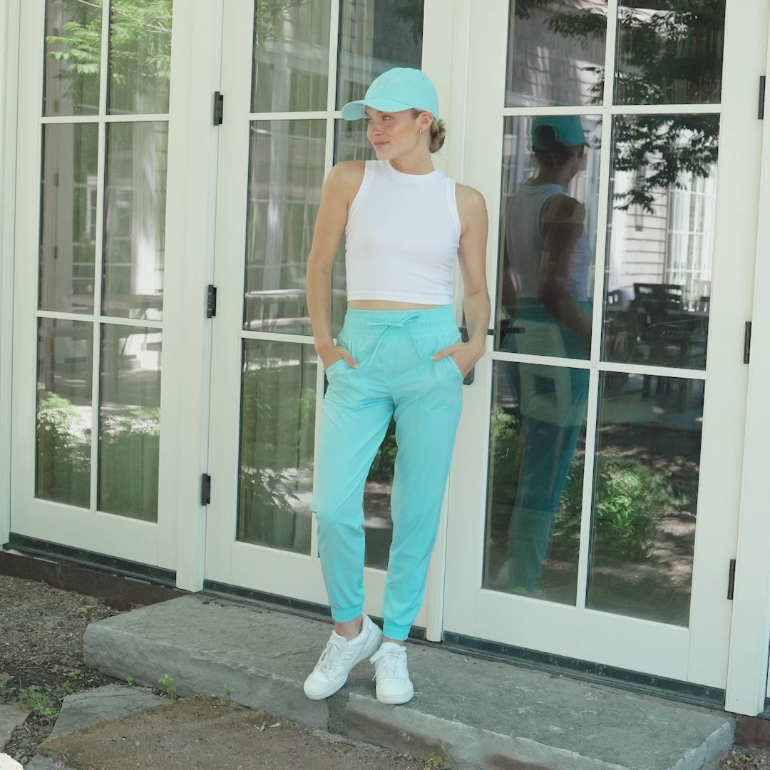 Destination Joggers, Aqua Blue