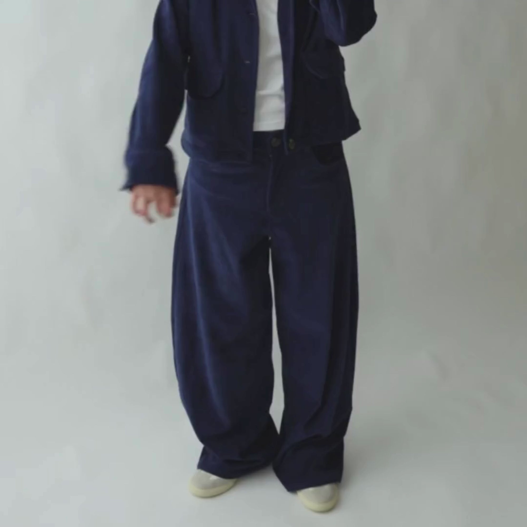 High Rise Barrel Pants, Corduroy