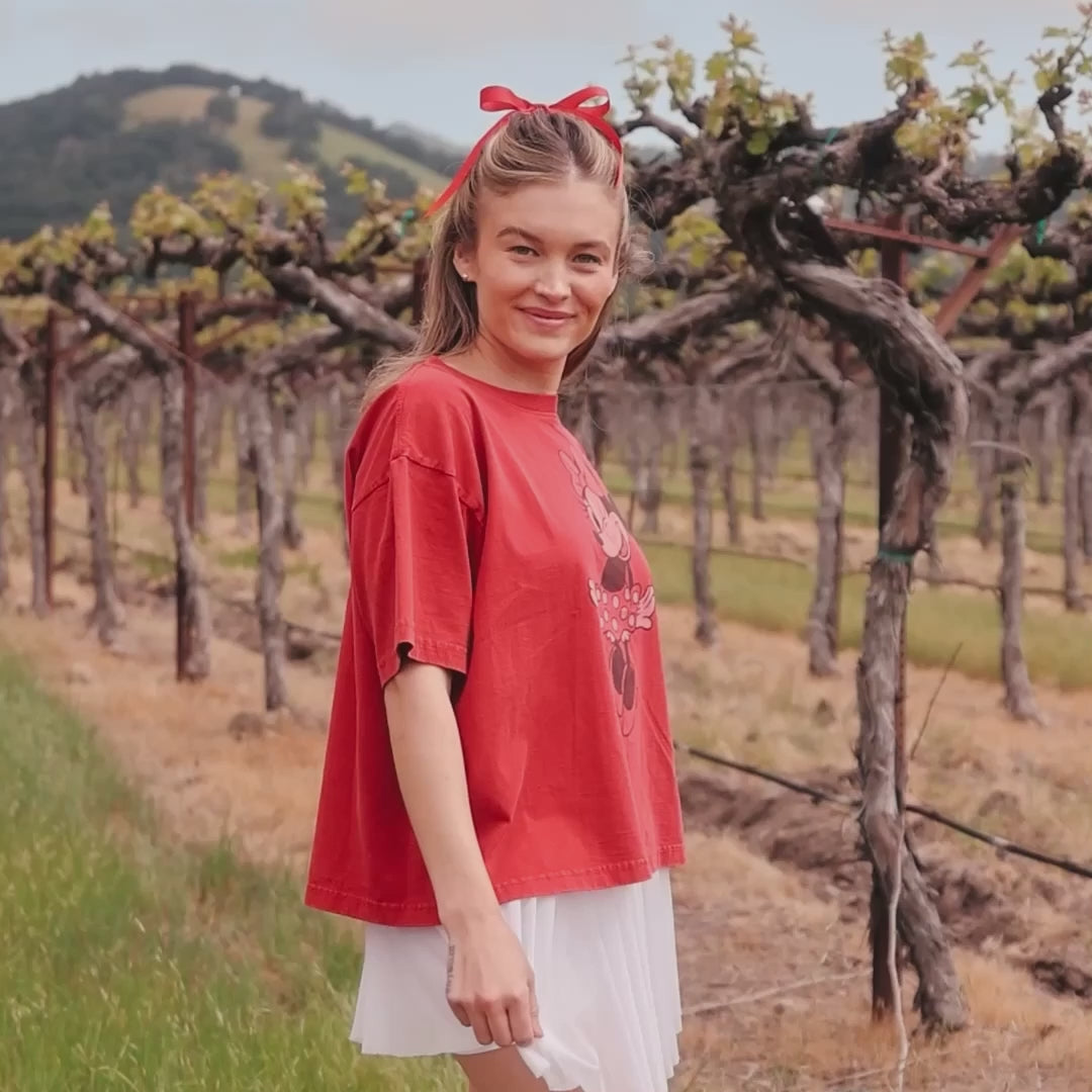 Disney Minnie Oversized Tee, Red
