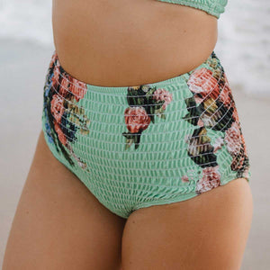 Rose Mint Smocked High-Waisted Bottoms