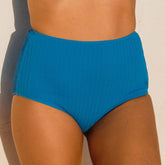 Sporty High-Waisted Bottoms, Cobalt