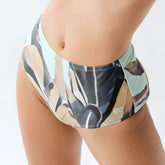 Palm Aqua High-Waisted Bottoms