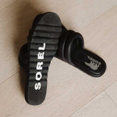 Sorel Ella II Puff Slide, Black/Sea Salt