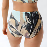 Palm Aqua High-Waisted Bottoms