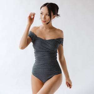 The Midnight Dash Off Shoulder One-Piece Swimsuit