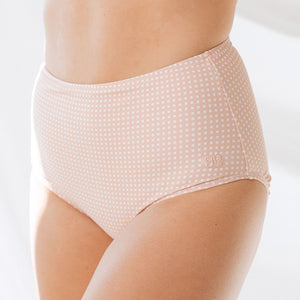 Pink Checkers High-Waisted Bottoms