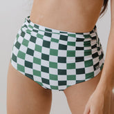 Check Mate Ruched High-Waisted Bottoms