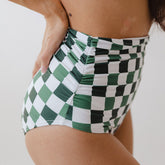 Check Mate Ruched High-Waisted Bottoms