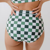 Check Mate Ruched High-Waisted Bottoms