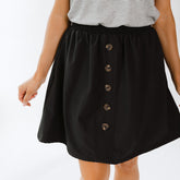 Black Buttoned Up Skirt