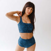 Mykonos Navy Olivia Swim Crop