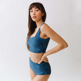 Mykonos Navy Olivia Swim Crop