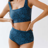 Mykonos Navy Olivia Swim Crop