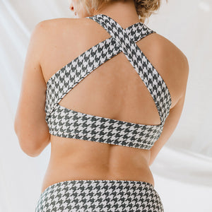 Houndstooth Top Knot