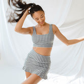 Houndstooth Olivia Swim Crop