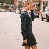 Atlas Ribbed Sweater Dress, Navy