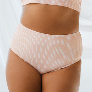 Pink Checkers High-Waisted Bottoms
