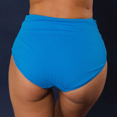 Sporty High-Waisted Bottoms, Cobalt