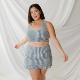 Houndstooth Olivia Swim Crop