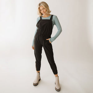 Black Classic Overall Jumpsuit