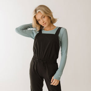 Black Classic Overall Jumpsuit