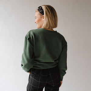Atlas Ribbed Sweater, Emerald