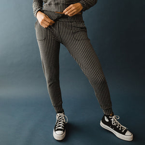 At Ease Joggers, Houndstooth
