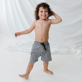 Houndstooth Jr. Swim Trunks